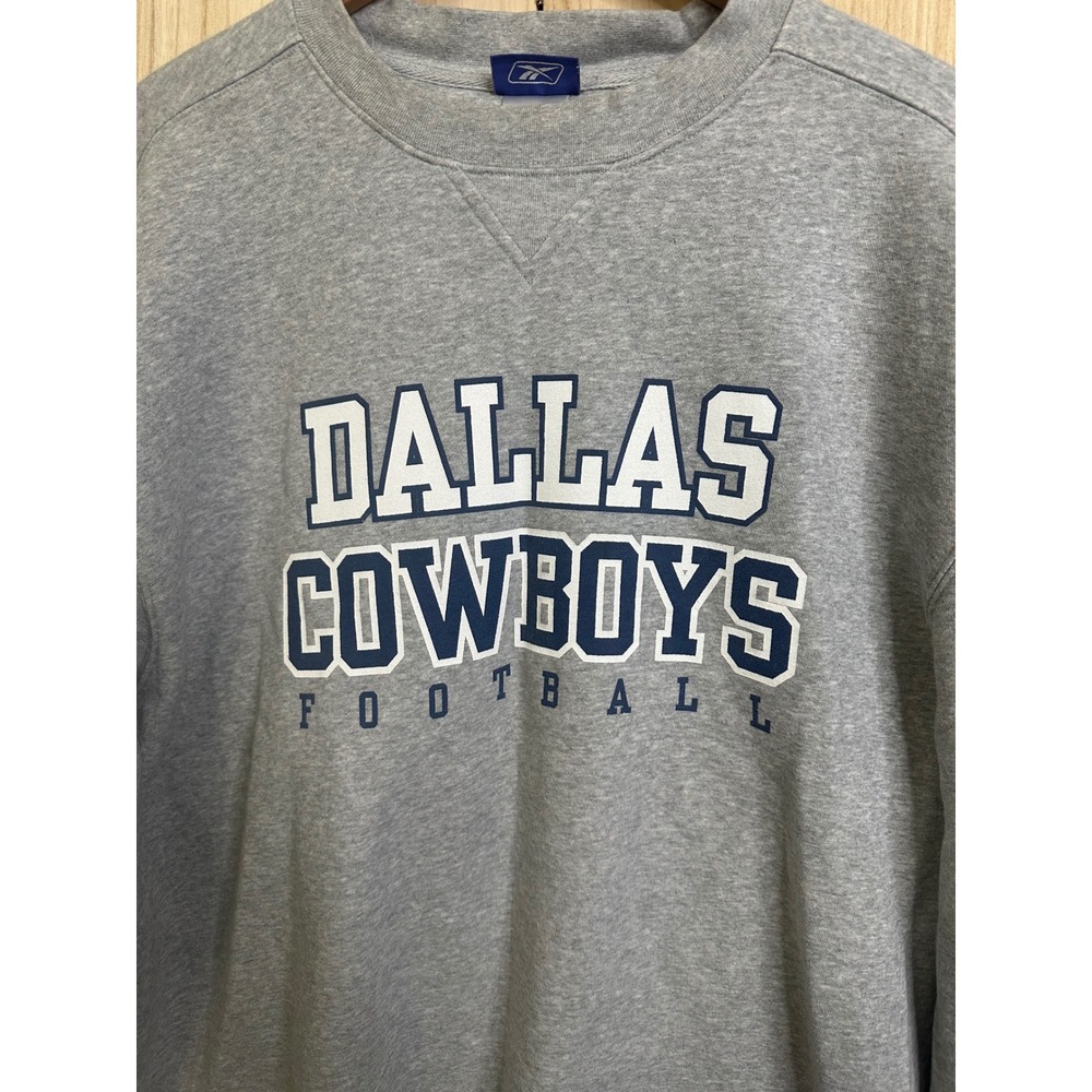 Reebok Dallas Cowboys Football Sweatshirt Mens XL Gray Crewneck Pullover R801A06 - Picture 3 of 10